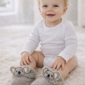 UGG Adorable Gray Koala Baby/Infant Slippers Booties Size 2